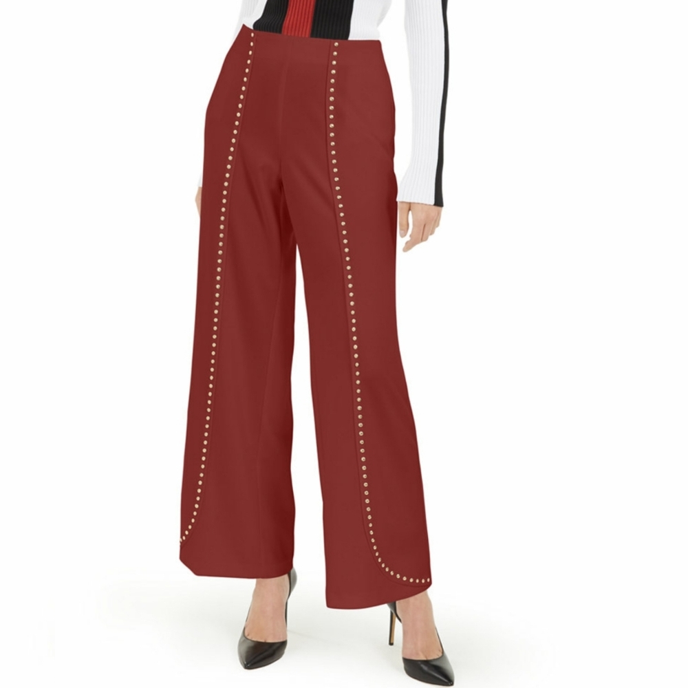 🔥INC Classy Chic Studded Wide-Leg Pants